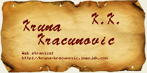 Kruna Kračunović vizit kartica